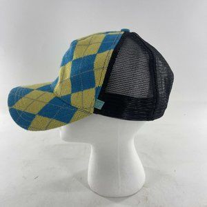 Johnny Girl Argyle Cap Mesh SnapBack Womens Rare